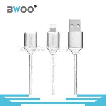 3 in 1 Magnetic Usb Cable With Lightning Micro Type-c Connector photo-3