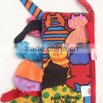 Soft Safety Kitty Tails Cloth Book Infant Educational Early Unfolding Developmental Baby Toy photo-5