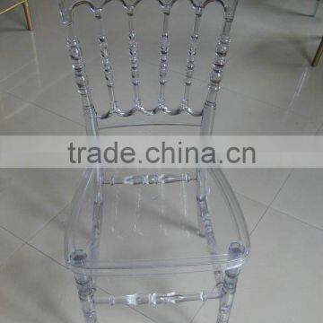 outdoor clear resin napoleon chair for wedding