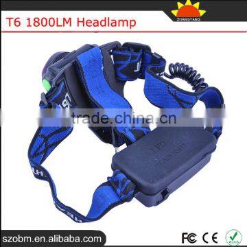 OEM XM-L T6 LED 1800Lm 3 Mode Powerful Head Flashlight Headlamp Headlight photo-4