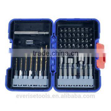 55pcs metal drill bit with nut driver set and bulk drill bits