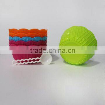 Summer Hot Ice Cream Bowl Set of 4 With Lace Brim photo-3