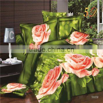 2016 New Arrival Happy Life Flower 3d Bedding Sets 4pcs Bedspread Duvet Cover Bed Sheet Pillowcases Set Queen Size. photo-5