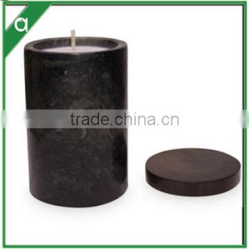 chocolate-brown flameless candles with classic lid