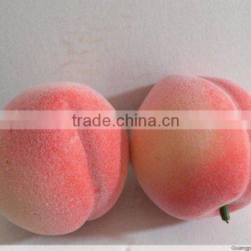 2 Plastic Artificial Peaches Fruits Fake Fruits Faux Peach