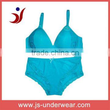 High quality ladies sexy panty and bra sets wireless bra set