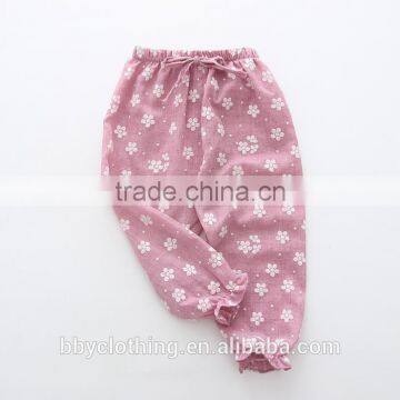 Wholesale Summer Sweatpant Children Weared in Air Condition Room Plum Blossom Printer Icing Pants photo-3