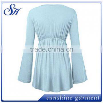 New Casual Design Blouses Fashion Style Round Bottom 2017 for Women photo-6