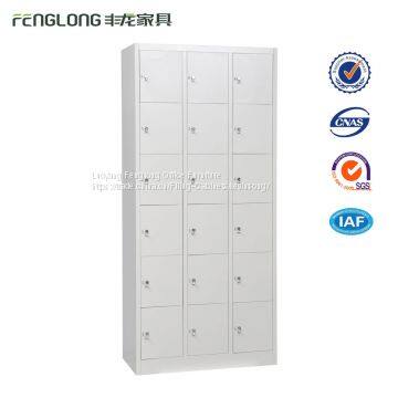 Public 18 door locker steel locker cabinets with CKD package