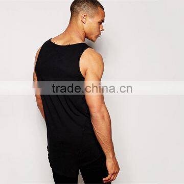 Mens Tank Top Plain Black Tank 100 Cotton Tank Top Manufacturer From China photo-2