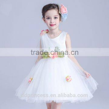 Summer Sleeveless Dresses for Girls 11 Year Pink Yellow White Floral Children's Night Dress photo-2