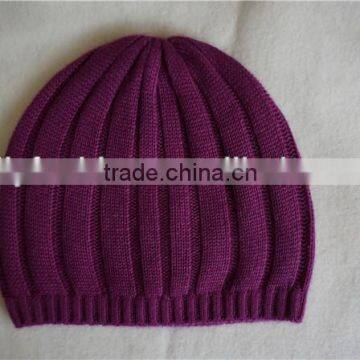Unisex factory price stock knitted beanie hat