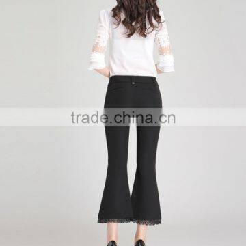 Zm40637b Wholesale Women Clothing Slimming Trousers Female Casual Lace Ninth Pants photo-3