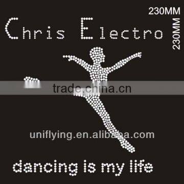 Dancing is my life rhinestone motif 2013