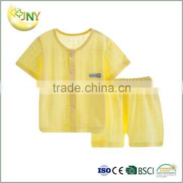 Wholesale Summer Designer Short Sleeve Plain Baby Clothing Suits photo-2