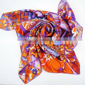 2014 Sprig Silk Scarf Custom Fashion Printed photo-6