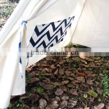ShiJ Tipi Chevron Cotton Canvas Teepee Tent For Kids photo-5