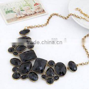 CHARM CRYSTAL FLOWER CHOKER CHUNKY STATEMENT BIB PENDANT CHAIN COLLAR NECKLACE photo-4