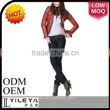 Latest Fashion 100% Leather Lady Design Jacket