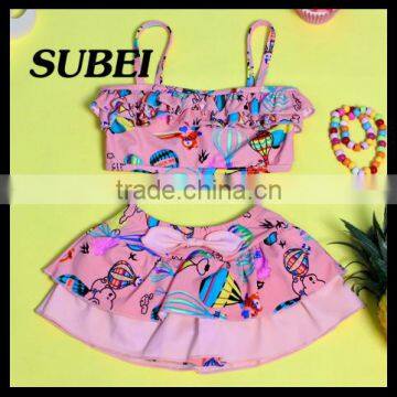 2016 New Children Cartoon Swimsuit Girls Swimsuit Split Child Bikini photo-3