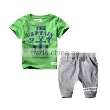 Wholesale Summer Cotton Printing Boys Kids Clothes Clothing Set photo-5