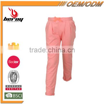 100% Cotton Girls Harem Sweat Pants for Wholesale with OEM ODM