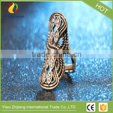 Unique Vintage Wedding Couple Ring Turkey White Crystal Jewelry Big Size Rings For Women Fine African Jewellery photo-2