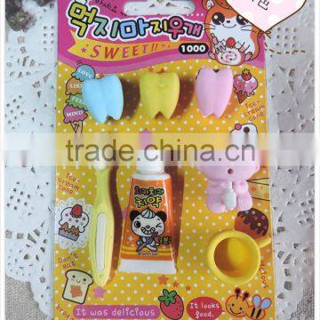 Cute 3D Tooth Baby Wash Shape Erasers Set photo-2