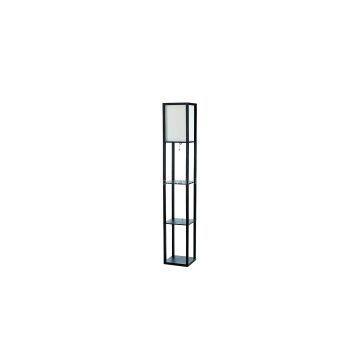 Storge Shelf Floor Lamp natural wood frame with shelves lighting for your living room bedroom