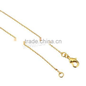 2017 trending products brass real gold plated chain necklace