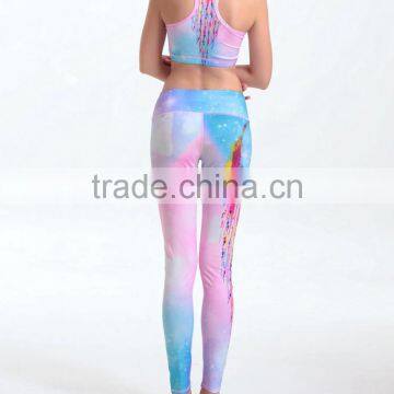 Athletic Fitness Gym Sports Printed Bra Running Yoga Pants Leggings Outfits photo-2