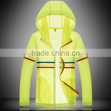 Popular fashion men and women light weight skin jacket