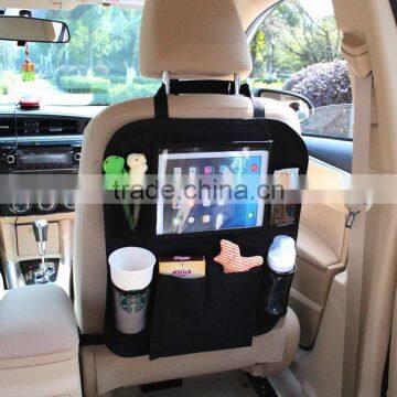 New Car Kick Mats Car Seat Protectors with iPad Pocket,car organizer for back seat