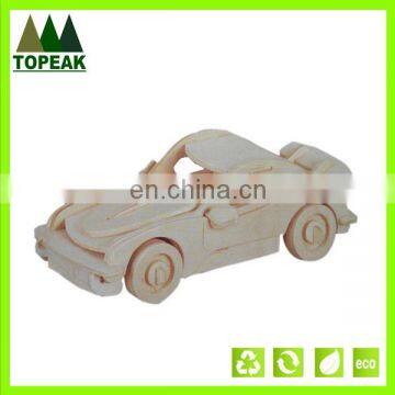 DIY Kids educational 3D Wooden Car shaped model toys wooden puzzle