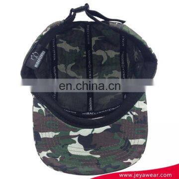 Hot Sell Camo Pattern Military Cap 5 Panel Baseball Cap With Embroidery Patch in Front photo-5