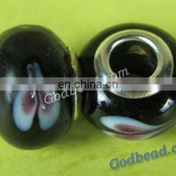 P125 lovely glass bead wholesale handmade murano lampwork glass european beads fit for charm bracelets