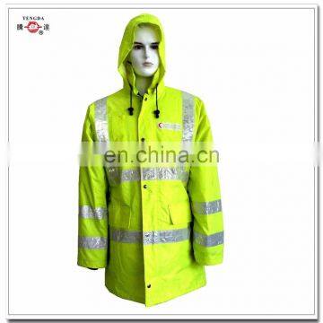 Flourescent Yellow Reflective Safety Nylon Winter Rainwear photo-5