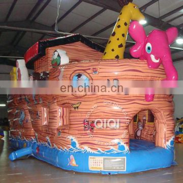 obstacle course car theme inflatable with jumping area