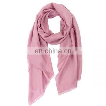 100% mercerized wool twill weave plain color shawl worsted wool autumn winter ladies warm scarf