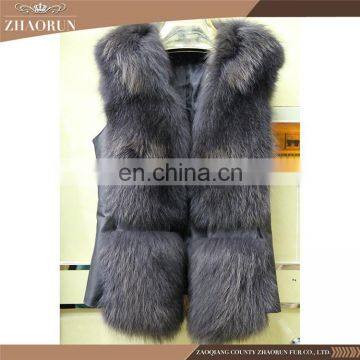 2016 Wholesale New Fur Garment Real Raccoon And Sheep Skin High Quality Fur Vest For Women photo-2