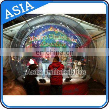 Popular christmas giant snow globe for sale/inflatable globe ball for exhibition