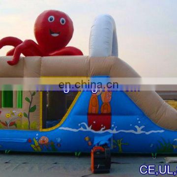 Giant octopus inflatable bouncy castle