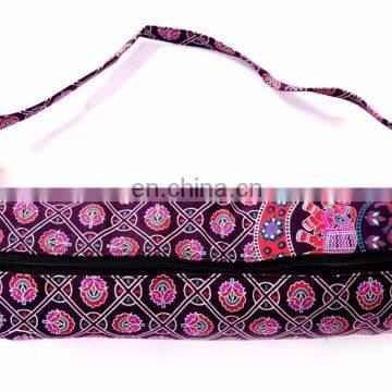 Popular Yoga Mat Carrier Bag Shoulder Strap Sports Bag, Mat Bag Indian Handmade Mandala Yoga Bag