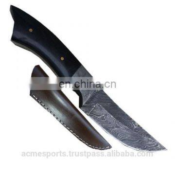 Damascus knifes - Custom Handmade Forged blade Damascus hunting knife/Brass Guard and Bolster, Fiber & Brass Spacer