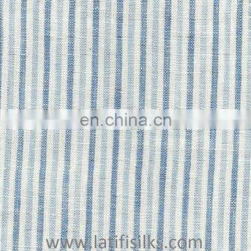 LINEN FABRIC WHITE AND BLUE