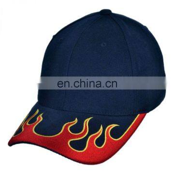 Custom Fire brim snapback cap and hat/snapback custom baseball cap