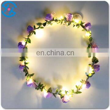 2017 Beautiful Lighted plastic flower garland Grown