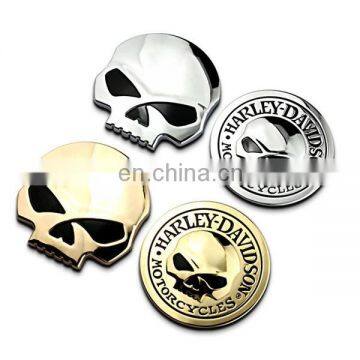 3D skull head car emblem