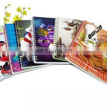 Wholesale price a4 3d plush spiral school notebook