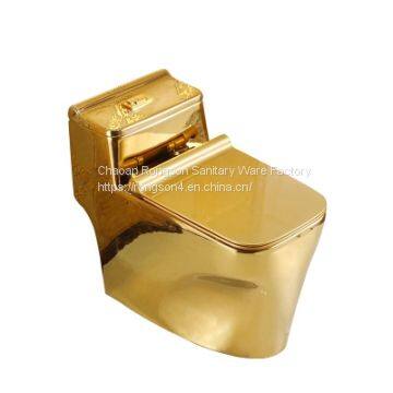 Sanitary ware bathroom ceramic golden good sale siphonic toilet